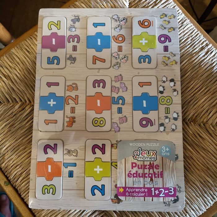puzzle éducatif en bois Apprendre à compter - NEUF SOUS BLISTER 🎁 pensez à NOEL🎁