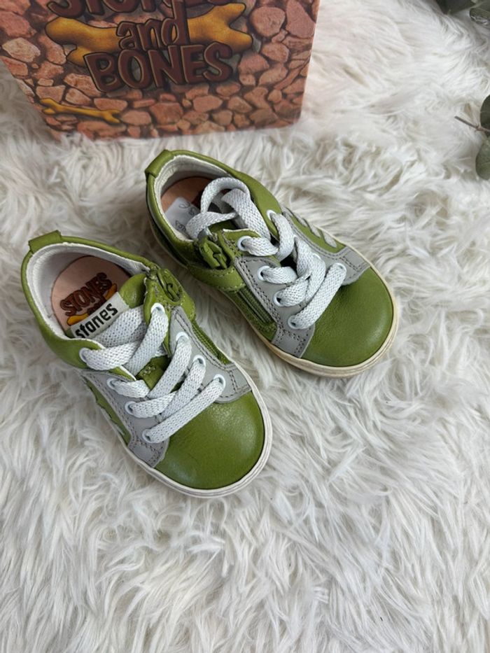 Paire de basket coloris pistache Stones and Bones taille 20 - photo numéro 3