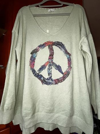 Pull col v peace Made in Italy taille unique