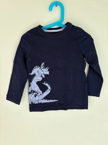 Tee shirt bleu dinosaures