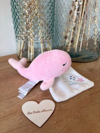 Baleine doudou rose