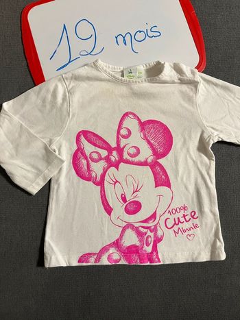 Teeshirt manches longues Minnie 12 mois