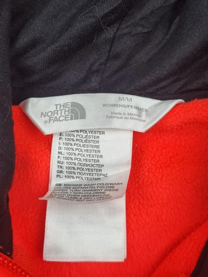 Veste zippée à capuche The North Face rose et grise – Taille M Femme (mesures en photos) - photo numéro 8