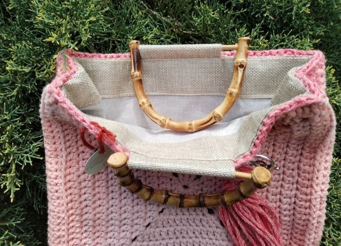 Sac à main toile de Jute et Bambou - photo numéro 3