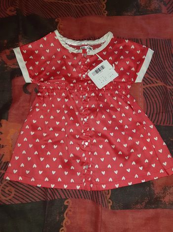 Jolie petite robe légère à petits coeurs 6mois