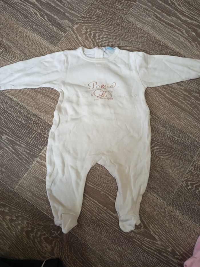 Pyjama blanc petit kimbaloo 1 mois