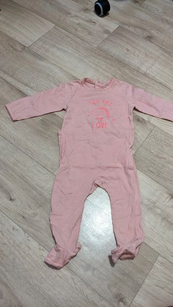 Pyjama/Grenouillère Rose Kiabi 12 mois