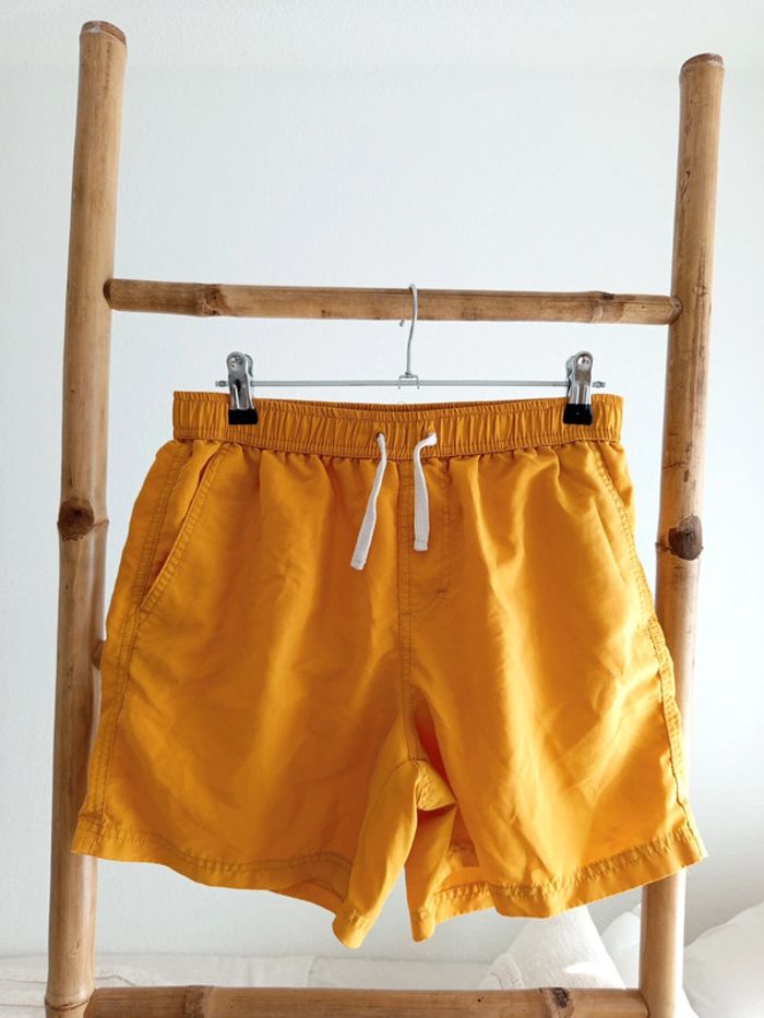 Short de bain jaune moutarde taille S / 16 ans