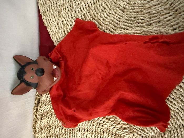 marionnette le loup du petit chaperon rouge, vintage - photo numéro 1