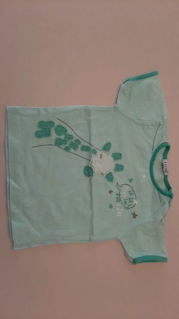 T shirt manches courtes garçon vert 18 mois