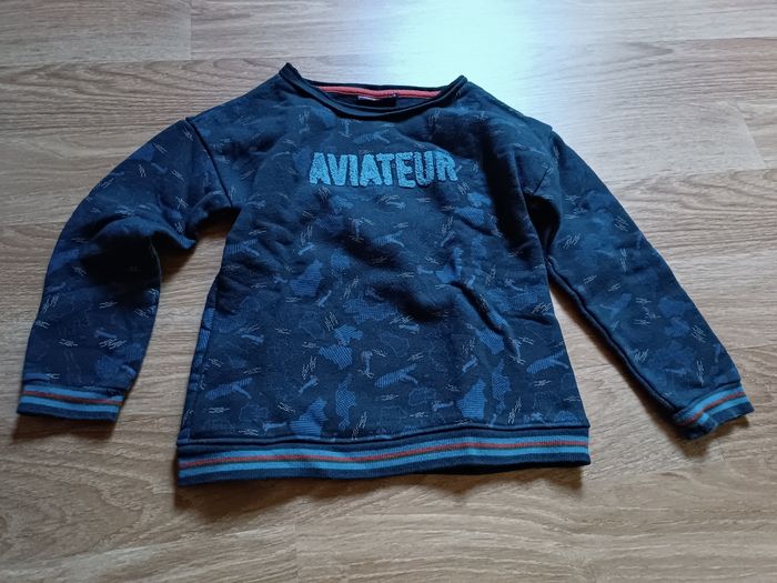 Sweat bleu, aviateur, sergent major, 7 ans