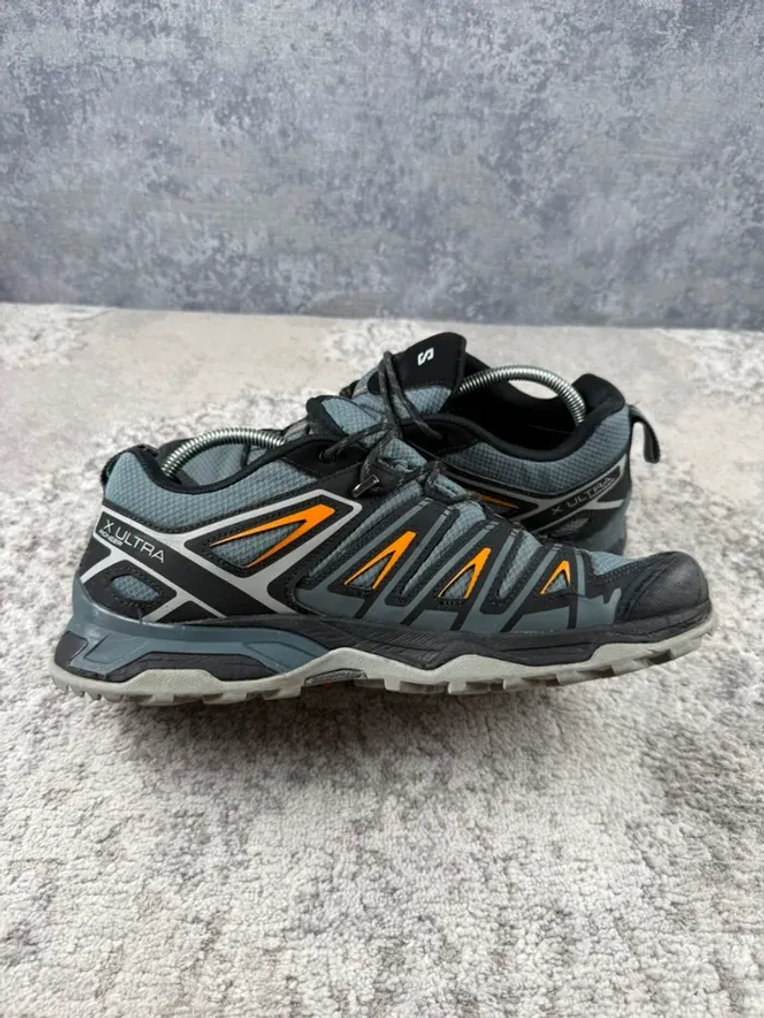 Salomon X Ultra Pioneer Gore-Tex - Black & Blue & Orange - photo numéro 6