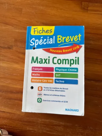 Livre, fiche spéciale, brevet, maxi compile