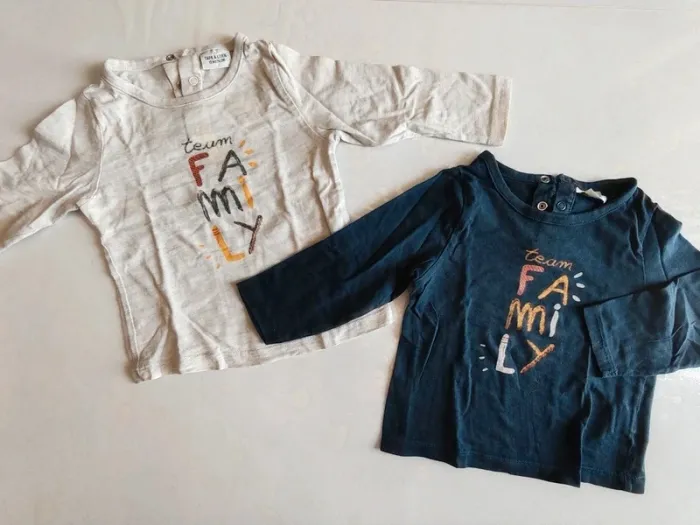 Gros lot maillots manches longues courtes 12 mois - photo numéro 4