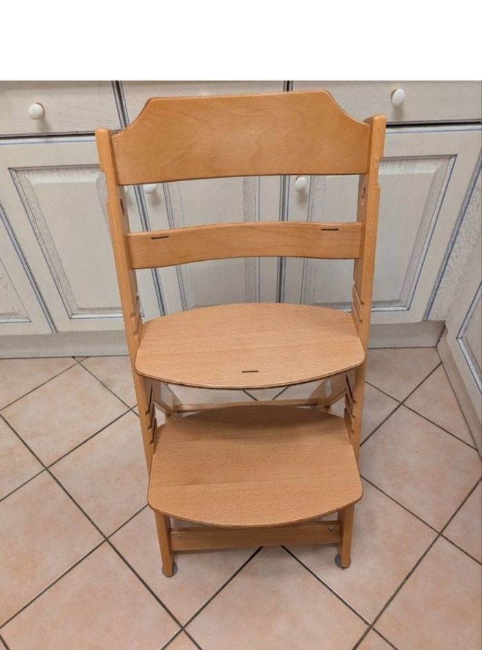 Chaise haute bébé en bois - photo numéro 6
