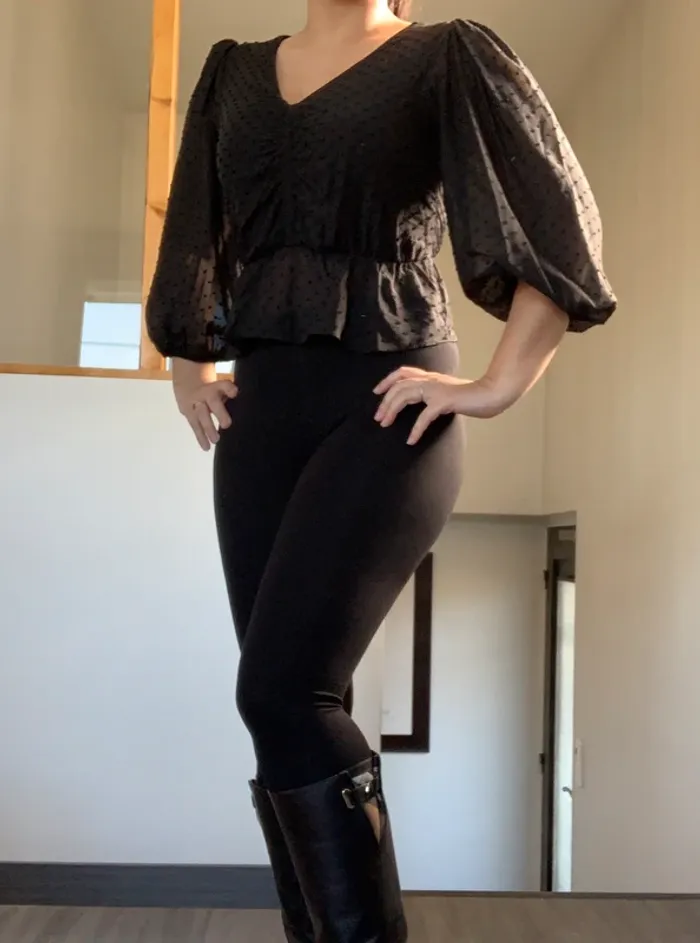 Blouse noir courte - photo numéro 3