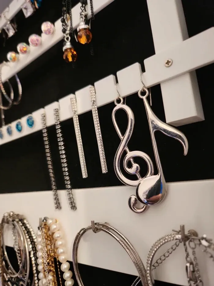 Boucles d'oreilles pendantes argent Swarovski - photo numéro 5