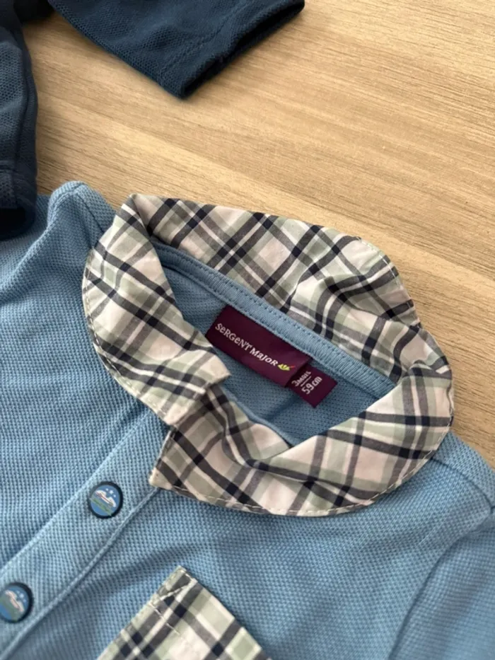 Sergent Major – Ensemble garçon 3 mois 💙 veste + body - photo numéro 3
