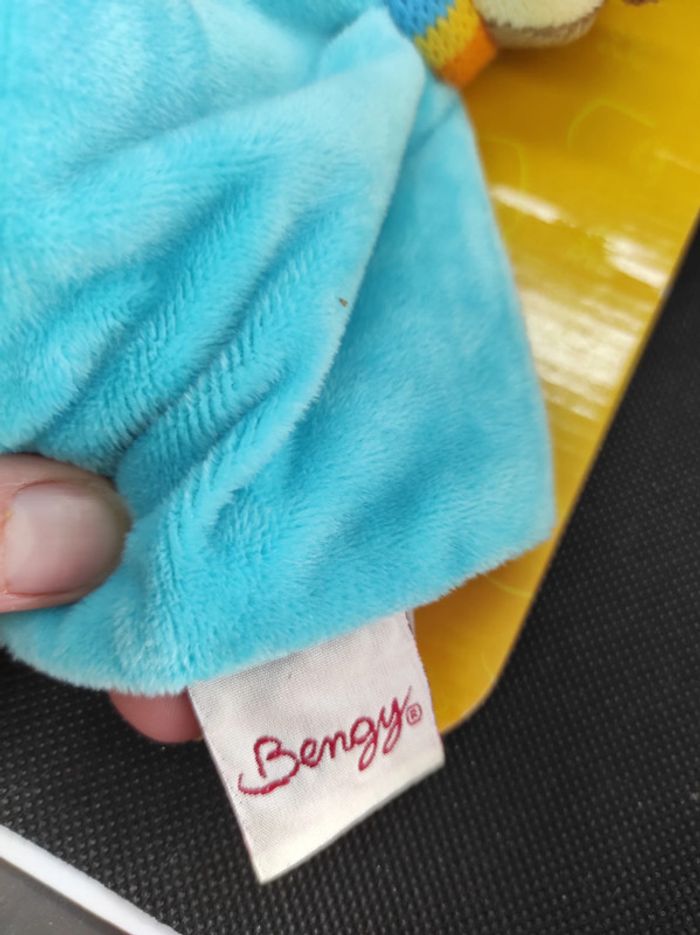 Singe monkey benguy bleur orange neuf doudou plat mouchoir #geektradedoudou - photo numéro 3