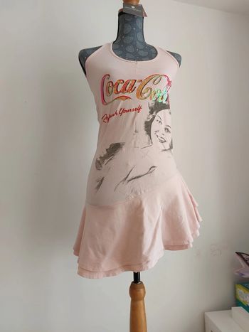 Superbe robe été Coca Cola Rose pâle 16 ans
