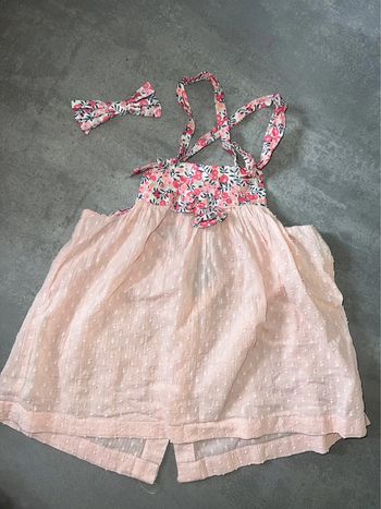 Ensemble plumetis 12 18 mois robe pince légère été liberty Wiltshire mois de senteur Lola palacios