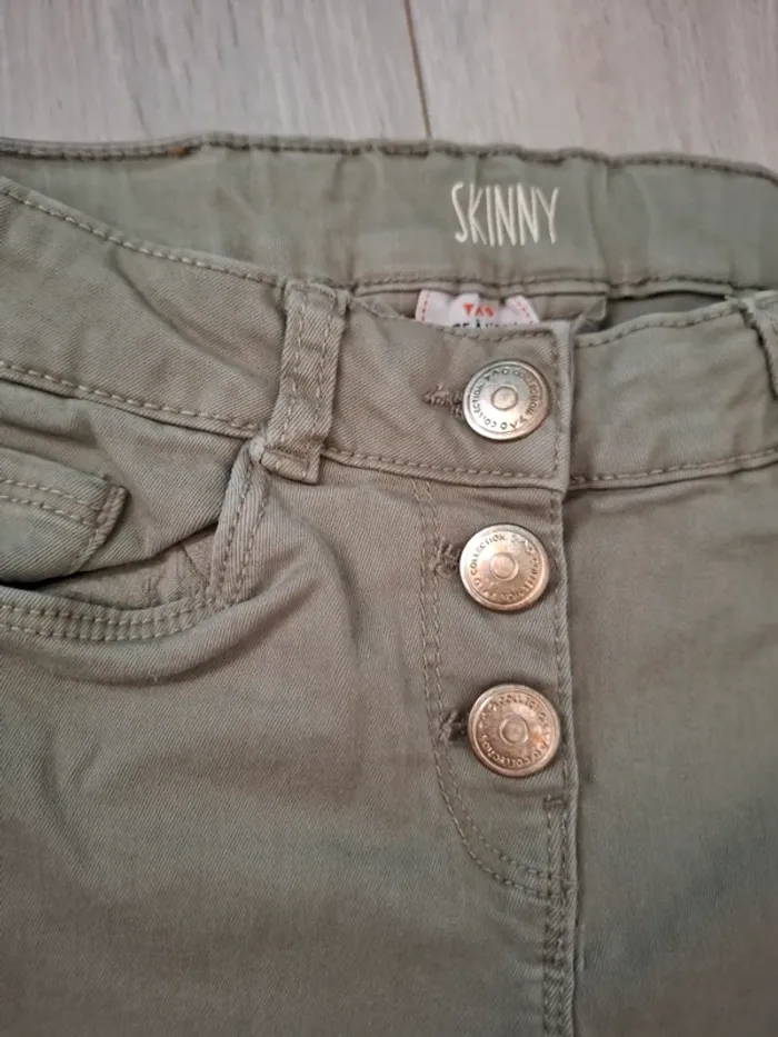 Pantalon  skinny TAO 9 ans fille kaki - photo numéro 3