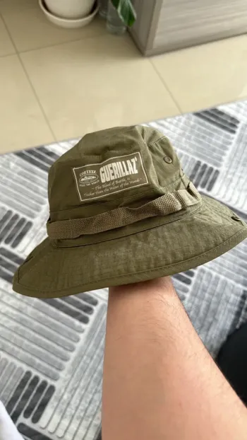 Corteiz Guerillaz Bucket Hat Tonal Khaki