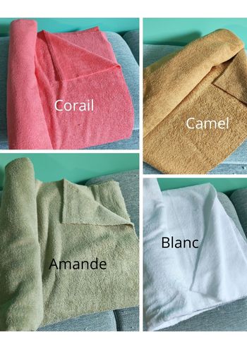 Lot 4 coupons tissu bambou