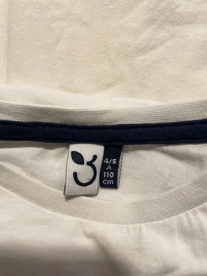 T shirt à manche longue 3 pommes 4/5 ans - photo numéro 3