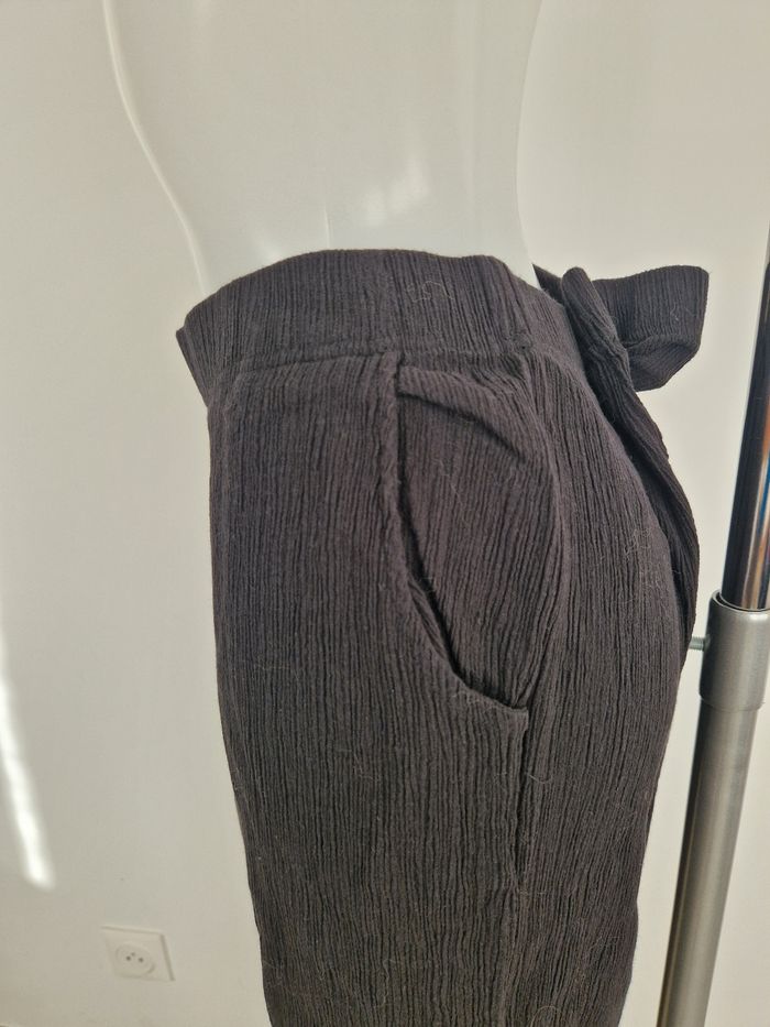 Pantalon noir drappé élastique Balsamik - photo numéro 3