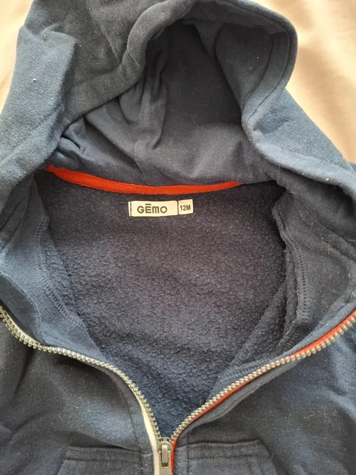 Lot de 2 vestes zippées garçons 12 mois - photo numéro 5