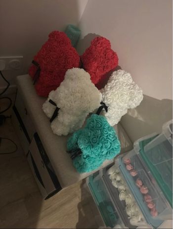 Ours en fleurs artificielle 