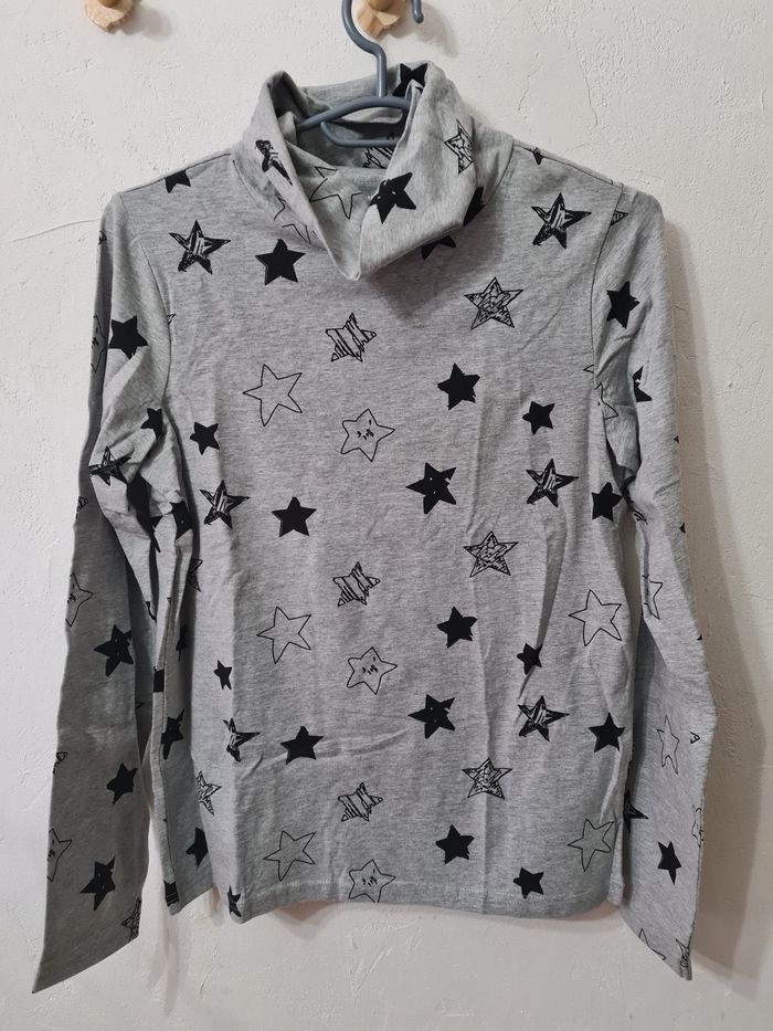 T-shirt manches longues col roulé - photo numéro 2