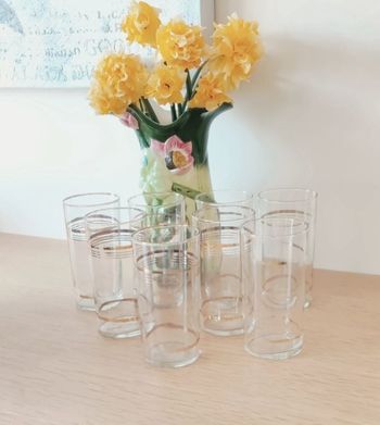 🍷8 Grands verres avec dorures 🍷