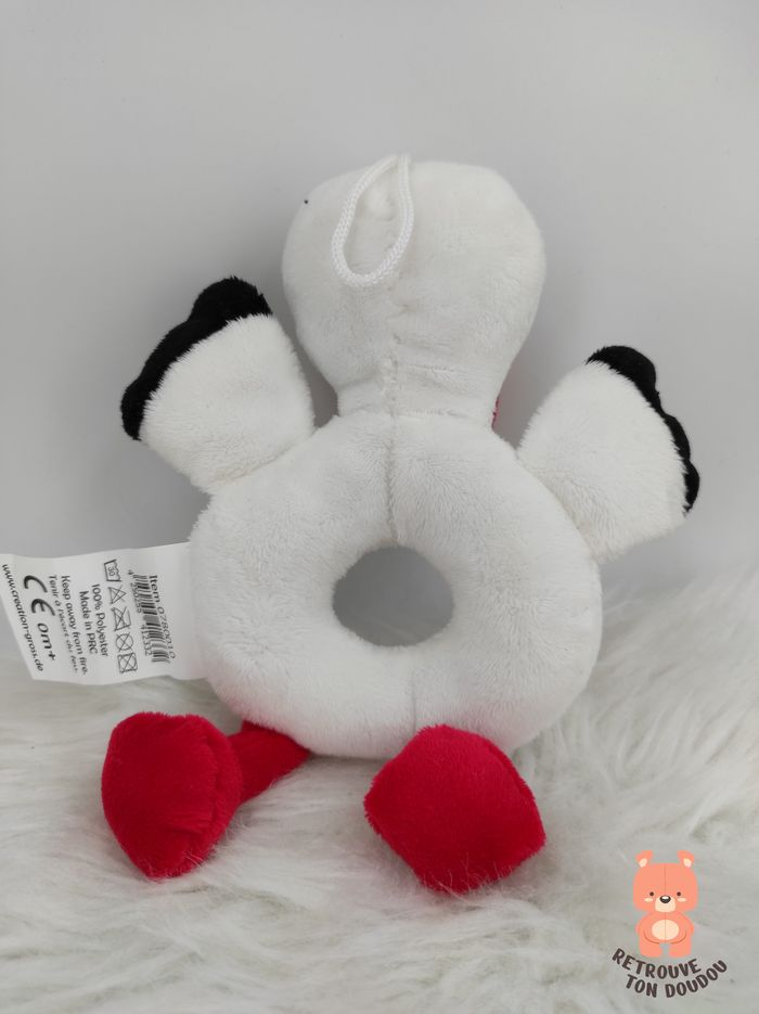 Hochet Peluche Cigogne Alsace Coeur Creation Gross - photo numéro 2