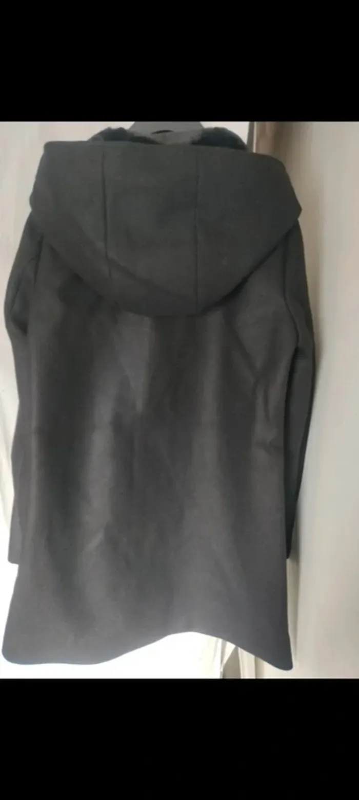 Vero Moda manteau noir classique à capuche taille S - photo numéro 2