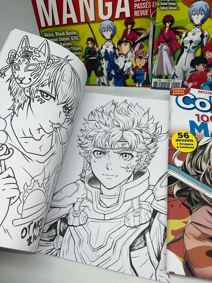 Lot de 4 livres d'activité Magazine Coloriage spécial Manga - photo numéro 3