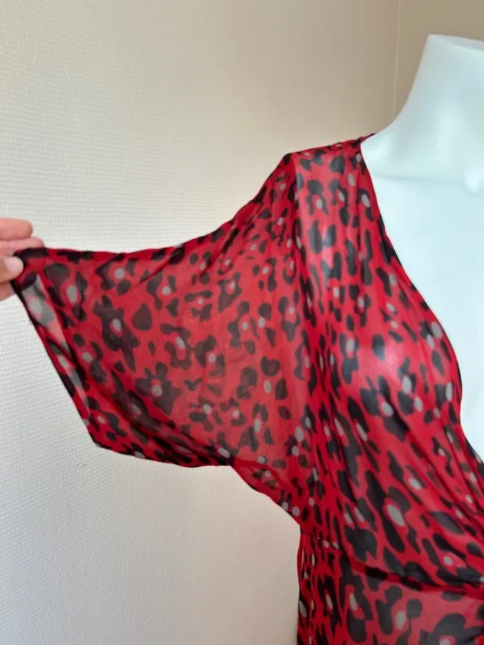Sur robe longue motif léopard Zara - photo numéro 3