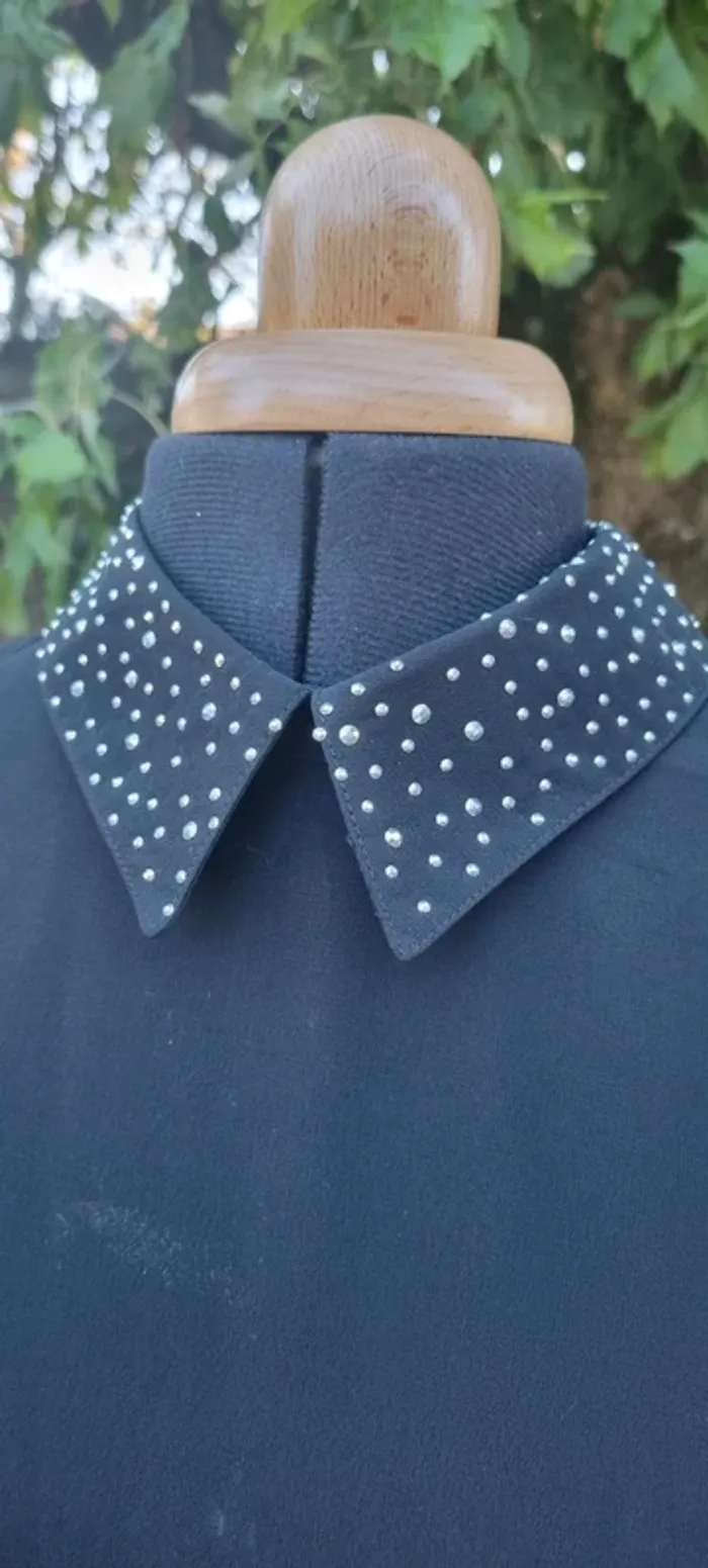 Blouse noire Molly Bracken XS dos boutonné - photo numéro 8