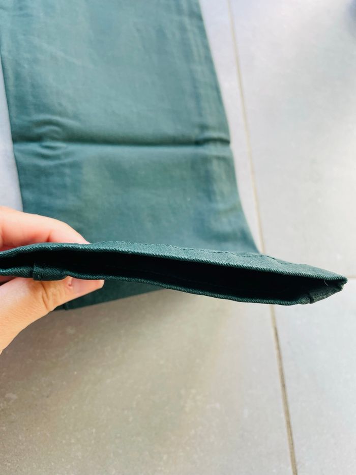 Pantalon hiver slim effet huilé vert - photo numéro 9