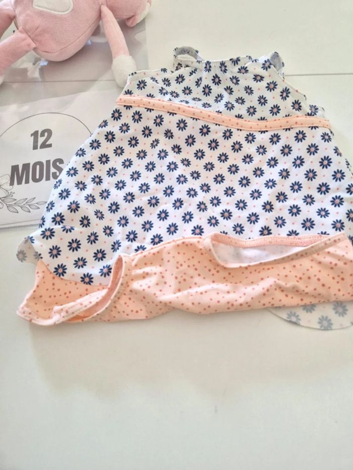 Maillot de bain 1 pièce bébé fille jupette 9 12 mois Archimede - photo numéro 5