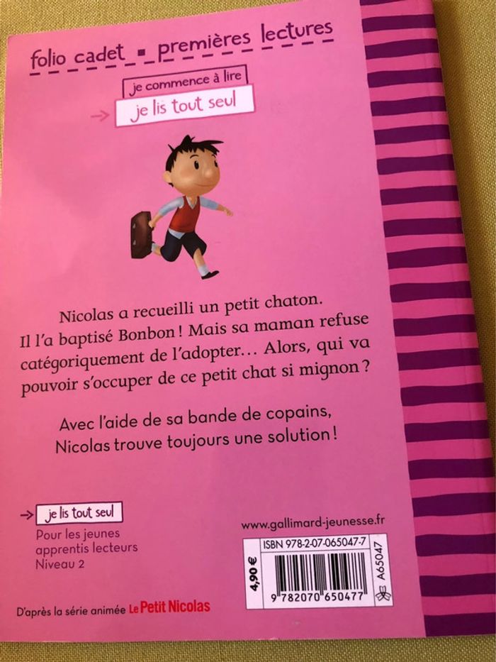 Livre premières lectures le petit Nicolas un chaton trop mignon - photo numéro 3