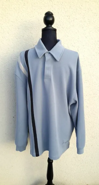 Pull Polo XL, Proche du NEUF, Col Boutonné 3 Boutons, Manches Longues