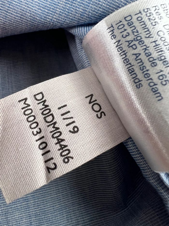 Chemise bleu clair Tommy Hilfiger 100% coton Regular Fit logo brodé Taille S - photo numéro 14