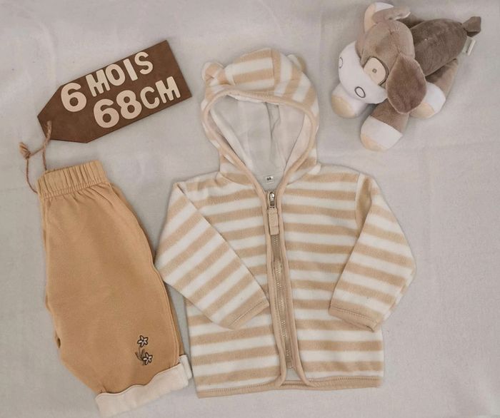 Ensemble 👣 sweat polaire et pantalon Kids minis 6mois/67cm