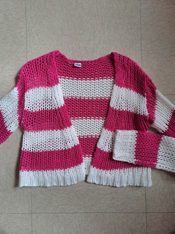 Cardigan rayé en crochet / T.10 ans / " Zeeman " / NEUF