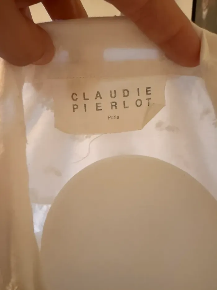 Blouse blanche en très bon état Claudie pierlot taille 1 - photo numéro 8