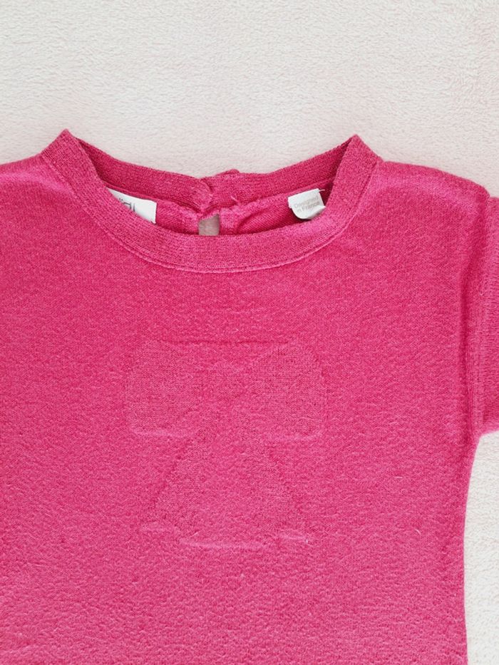 Robe en mailles Okaïdi 3 ans rose fuschia - photo numéro 2
