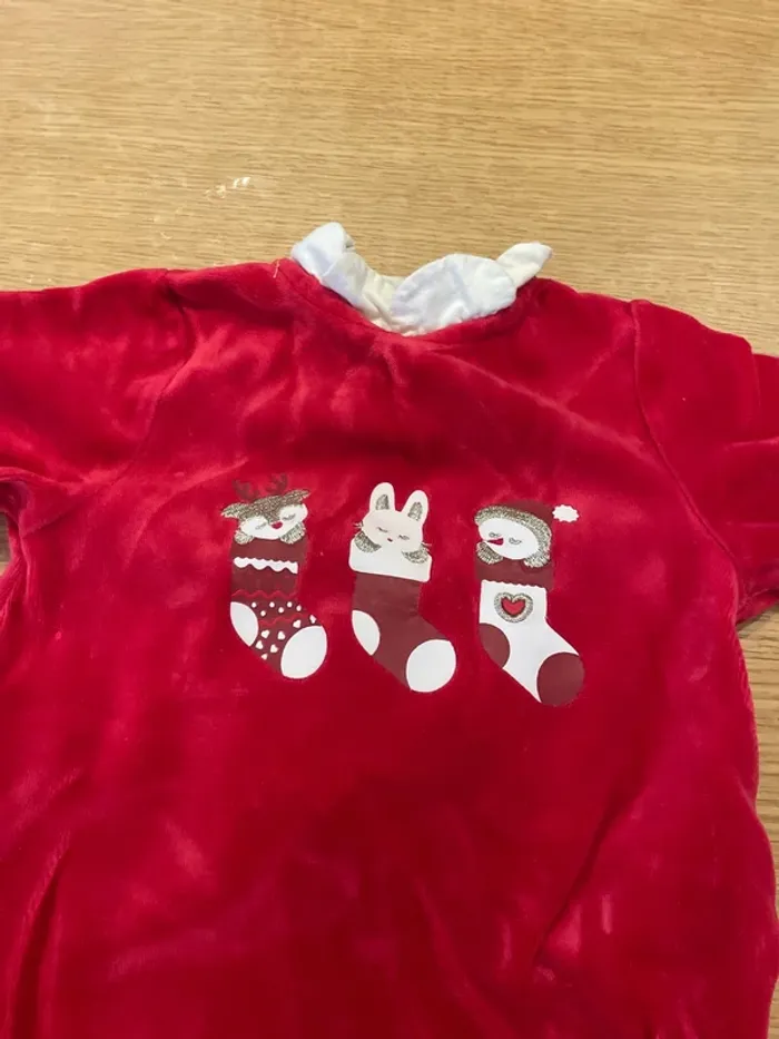 Pyjama velours rouge Noël - photo numéro 2