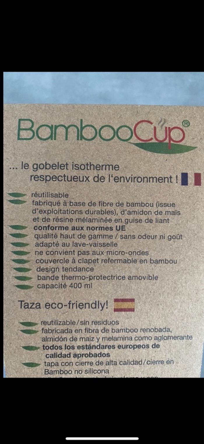 Gobelet isotherme Bamboo Cup - photo numéro 8